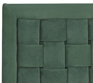 Sametová postel 160 x 200 cm zelená LIMOUX