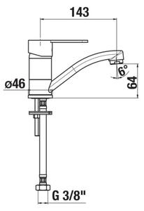 JIKA H3511Z10042201 - Dřezová baterie LYRA 14,3 cm lesklý chrom