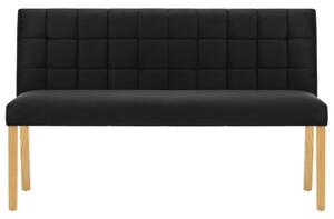 Lavice Ronella - 140 cm - textil | černá