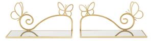 Noční stolek ve zlaté barvě Butterfly – Mauro Ferretti