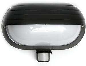 HADEX RIO venkovní nástěnné svítidlo s čidlem 1xE27/60W/230V/IP44, černá barva