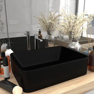 Luxusní umyvadlo Sycco - keramické - 41x30x12 cm | matné černé