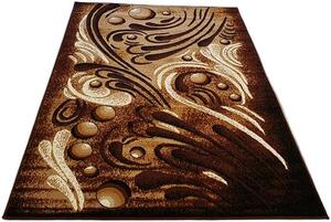 HU Hnědo-černý abstraktní koberec Shiraz Bcf Bable Rozměr: 60x110 cm