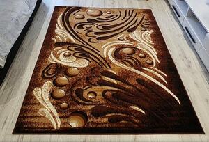 HU Hnědo-černý abstraktní koberec Shiraz Bcf Bable Rozměr: 60x110 cm