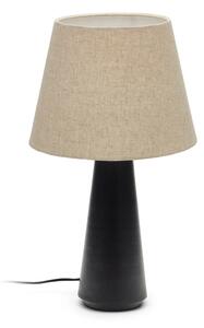 Černo-béžová stolní lampa s textilním stínidlem (výška 60 cm) Torrent – Kave Home