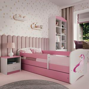 POSTEL PRO DĚTI A MLÁDEŽ, 80/160 cm, bílá, pink MID.YOU - Online Only dětské postele, Online Only