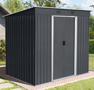 Zahradní domek BestBerg ZD-67AW / 4,3 m² / 197 × 217 × 202 cm / antracit/bílá