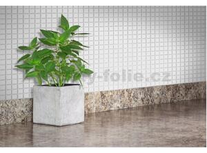 Obkladové panely 3D PVC 06, cena za kus, rozměr 440 x 580 mm, mozaika bílá matná, IMPOL TRADE