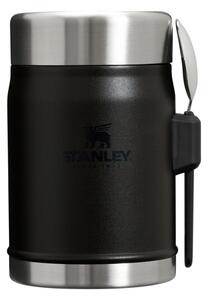 Matně černá termoska na jídlo z nerezové oceli 400 ml Legendary Food Jar + Spork Black 2.0 – Stanley