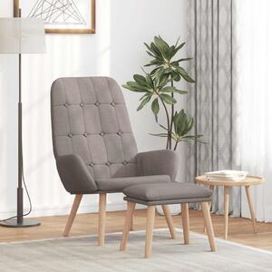 Relaxační křeslo s podnožkou taupe textil 3315156