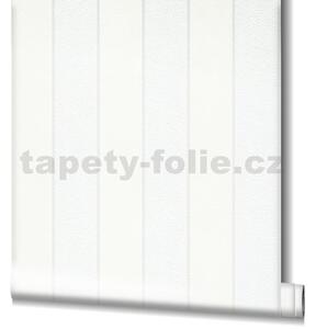 Vliesové tapety na zeď Ivy 82303, pruhy bílé s metalickou konturou, rozměr 10,05 m x 0,53 m, NOVAMUR 6810-10
