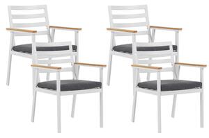 Sada 4 bílých zahradních židlí CAVOLI