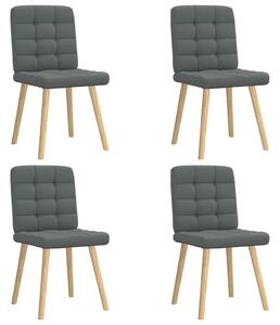 Jídelní židle 4 ks tmavě šedé textil 3315192