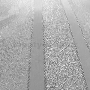 Vliesové tapety na zeď Neu 82285, rozměr 10,05 m x 0,53 m, pruhy šedé se strukturou vláken s odlesky, NOVAMUR 6806-20