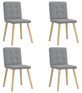 Jídelní židle 4 ks světle šedé textil 3315168
