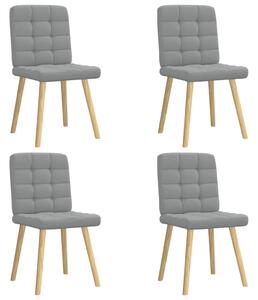 Jídelní židle 4 ks světle šedé textil 3315191