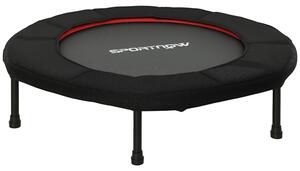 SPORTNOW 102 cm Skládací Fitness Trampolína s Ocelovým Rámem a Protiskluzovými Nohami, Podporuje Hmotnost 100 kg pro Trénink Nohou a Těla Doma, v Kanc