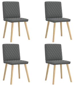 Jídelní židle 4 ks tmavě šedé textil 3315222