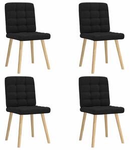Jídelní židle 4 ks černé textil 3315193