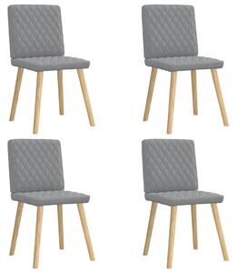 Jídelní židle 4 ks světle šedé textil 3315221