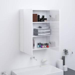 Koupelnová skříňka se zrcadlem 60 x 15 x 75 cm MDF zářivě bílá 331525