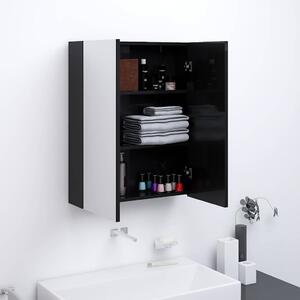 Koupelnová skříňka se zrcadlem 60 x 15 x 75 cm MDF zářivě černá 331524