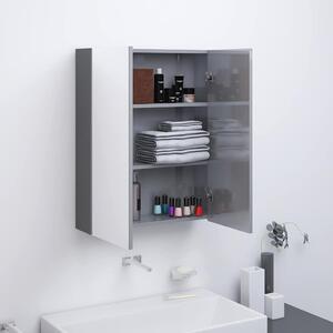 Koupelnová skříňka se zrcadlem 60 x 15 x 75 cm MDF zářivě šedá 331526
