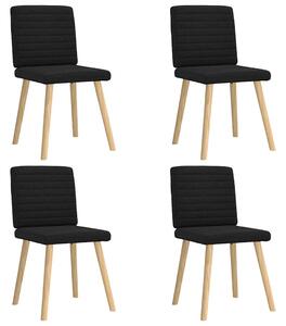 Jídelní židle 4 ks černé textil 3315276