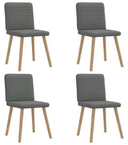 Jídelní židle 4 ks tmavě šedé textil 3315245