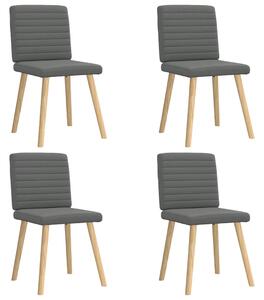 Jídelní židle 4 ks tmavě šedé textil 3315275