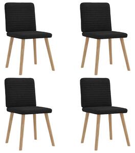 Jídelní židle 4 ks černé textil 3315246