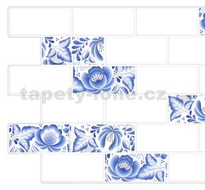 Obkladové panely 3D PVC TP10017308, cena za kus, rozměr 966 x 484 mm, obklad Metrostyl s dekorem cibulák, GRACE