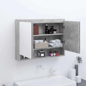 Koupelnová skříňka se zrcadlem 80x15x60 cm MDF betonově šedá 331535