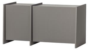 WOOOD Šedý dřevěný TV stolek Brock 102 x 44 cm