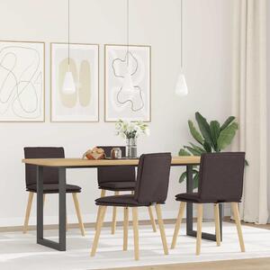 Jídelní židle 4 ks tmavě hnědé textil 3315359