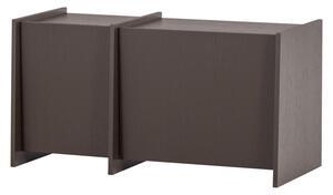 WOOOD Hnědý dřevěný TV stolek Brock 102 x 44 cm