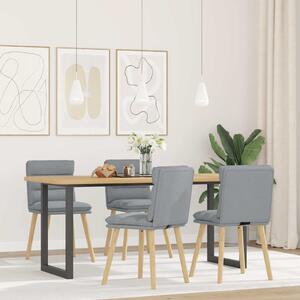 Jídelní židle 4 ks světle šedé textil 3315393