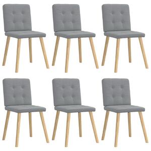 Jídelní židle 6 ks světle šedé textil 3315438
