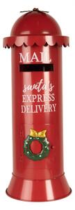 Kovová dekorační vánoční schránka na dopisy pro Santa Clause Expres Delivery – 19x52 cm