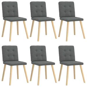 Otočné jídelní židle 6 ks tmavě šedé textil 3315439