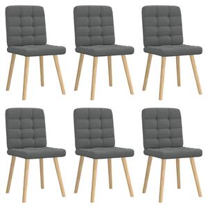 Otočné jídelní židle 6 ks tmavě šedé textil 3315462