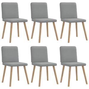 Jídelní židle 6 ks světle šedé textil 3315514