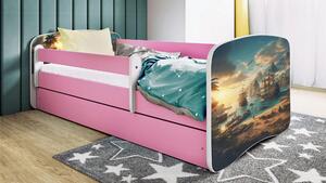 POSTEL PRO DĚTI A MLÁDEŽ 80/160 cm, bílá, pink MID.YOU - Dětské pokoje sestavy, Online Only
