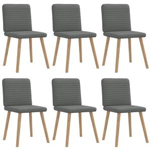 Otočné jídelní židle 6 ks tmavě šedé textil 3315515