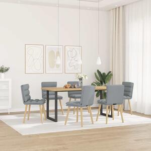Jídelní židle 6 ks světle šedé textil 3315663