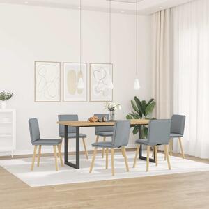 Jídelní židle 6 ks světle šedé textil 3315625