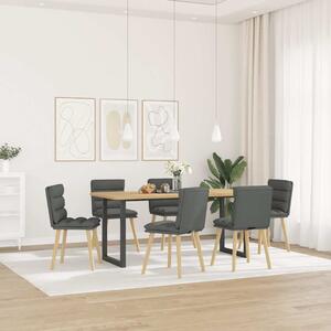 Otočné jídelní židle 6 ks tmavě šedé textil 3315664