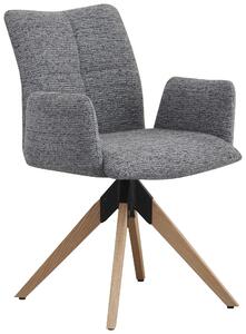ŽIDLE S PODRUČKAMI, železo, struktura, šedá Carryhome - Jídelní židle
