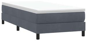 Postel Box Spring bez matrace tmavě šedá 80x210 cm samet 3315802