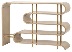 LivinHill Designový konzolový stolek Stilig ST962 122 cm béžový/zlatý